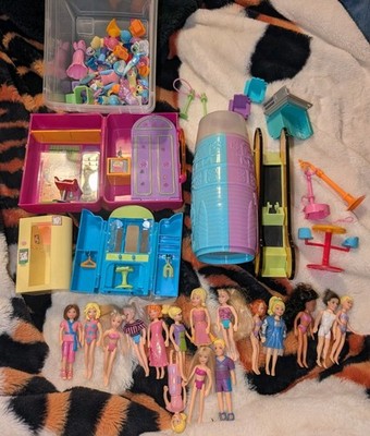Large Lot Of Y2K Polly Pocket Fashion Doll Lot Clothes Misc Accessories 