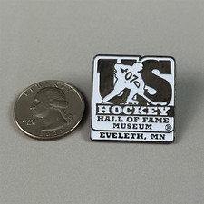 Hockey Hall Of Fame Museum Eveleth Minnesota Enamel Pin Pinback #54019