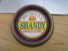 Vintage Whitbread Shandy Metal Ashtray Rare Mancave Home Bar Breweriana