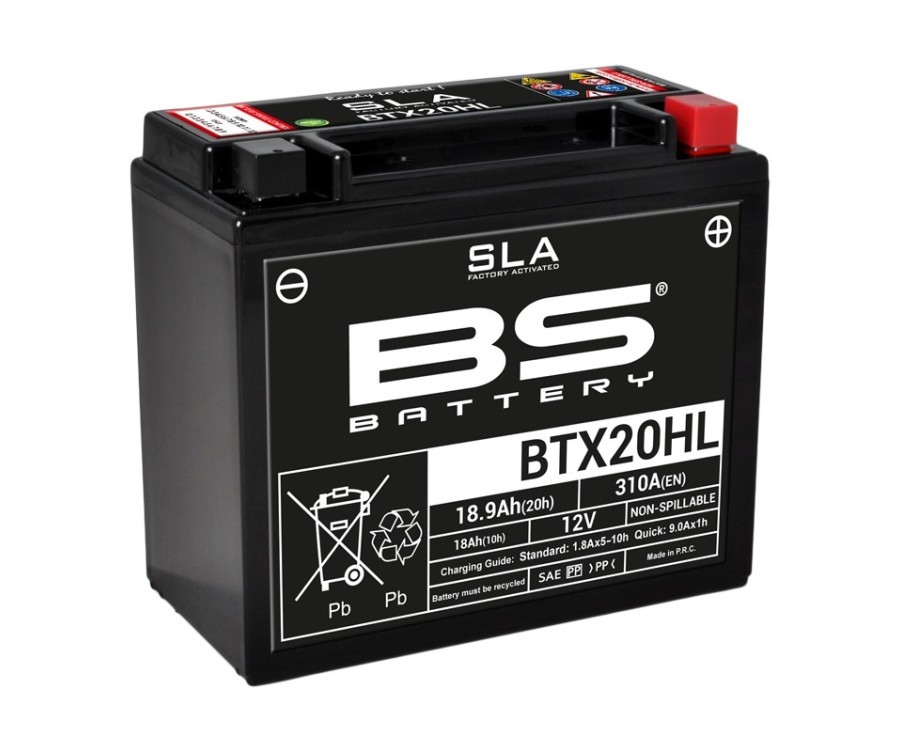 Batterie BTX20HL BS BATTERY SLA 12V 18Ah étanche pour quad