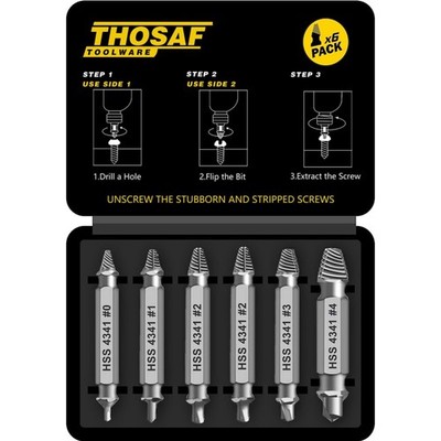 Damaged Screw Extractor Set Tools for Rusty Broken Screws Removal Gift for Men