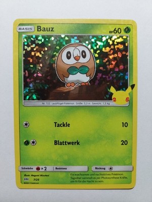 Pokemon - Bauz - 7/25 - McDonald's Col. 25th Anniversary - Holo - Deutsch - NM