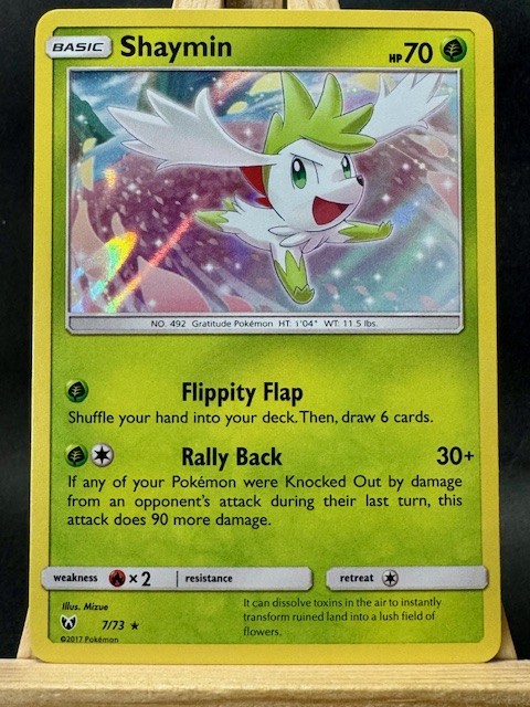 Shaymin Holo Rare Pokemon Trading Card Game Shining Legends 7/73 LP