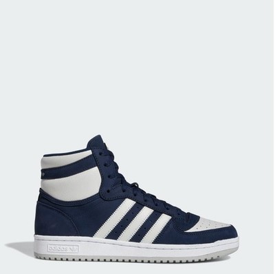 MENS ADIDAS TOP TEN RB LEATHER SKATE NAVY BLUE GREY RETRO BASKETBALL SHOES Sz 7