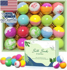 20PCS Handmade Organic Bath Bomb Gift Set Essential Oils Spa Gift for Women