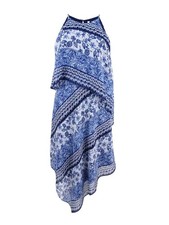 Rachel Roy Women's Printed Asymmetrical Chiffon Dress