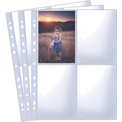 Foto Hüllen A4 240 Taschen doppelseitig transparent für Fotokarten, Ringbuch