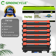 6PK TN760 Toner Cartridge Compatible for Brother HL-L2370DW XL HL-L2390DW TN-730