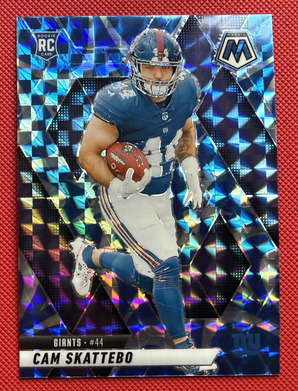 2025 Panini Mosaic Cam Skattebo RC Reactive Blue  Mosaic Rookie #305