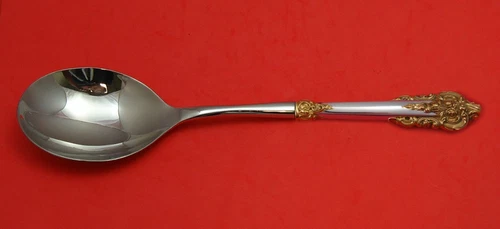 Grande Baroque Gold Accent Wallace Sterling Silver Casserole Spoon HH WS Custom