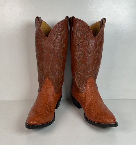 Nocona Smooth Ostrich Cowboy Boots | USA Made | Exotic | Men’s 10.5 C - Picture 13 of 23