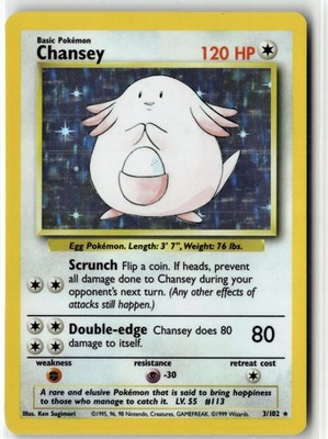 Pokemon Chansey - Base Set - Holofoil NM