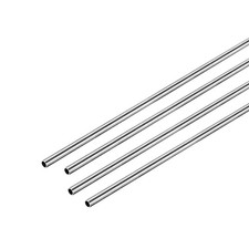  Inox Acier Rond Tubes 4mm 0.4mm Mur 250mm Sans Couture Droit Tube Tuyau 4Pcs