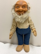 VINTAGE STEIFF GUCKI RUBBER/FELT GNOME DWARF DOLL 11" NO TAGS