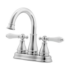 Sonterra Bathroom Sink Faucet 4 inch Centerset 2-Handle 3-Hole Polished 4 Inch