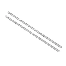 2pcs Extension High Speed Steel Straight Jobber Drill Bits 6.5mm Dia 250mm Long
