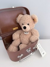 Steiff "Fynn" Teddy Bear in Brown Travel Suitcase - New with Tags