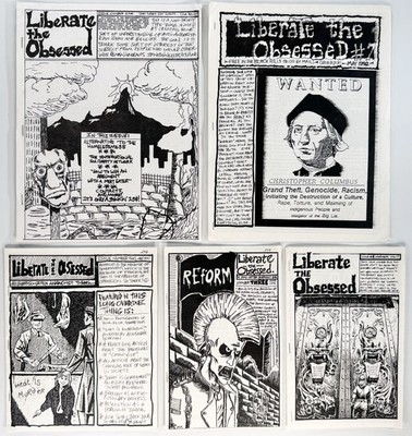 1991 1992 Liberate The Obsessed Anarcho PUNK Fanzine ZINE Crust Anarchy Editor