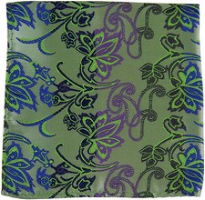 New Milani Men's Poly Woven Pocket Square Hankie Only Floral Blue Purple Navy