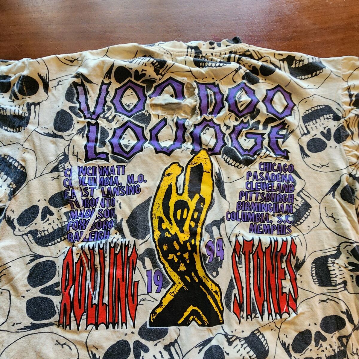 1994 Rolling Stones Skulls All Over Print Voodoo Lounge 1994 Rolling Stones Skulls All Over Print Voodoo Lounge