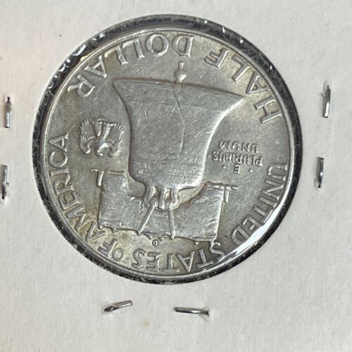 1950 D Franklin Silver Half Dollar 90% Silver 50c One Coin Lot - Picture 9 of 12