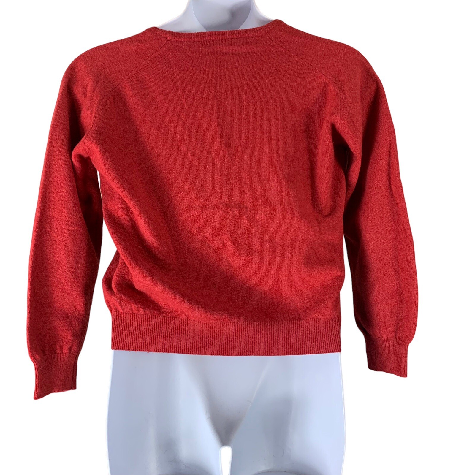 Glenfield Italian Knitwear Cardigan Sweater M Red Button Up Wool Nylon ...