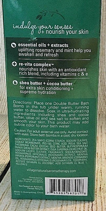 Aromatherapy ESSENTIAL OIL 4 BATH BOMB BUNDLE w/ SHEA & COCOA BUTTER, 2 PACK - Image 2 of 3