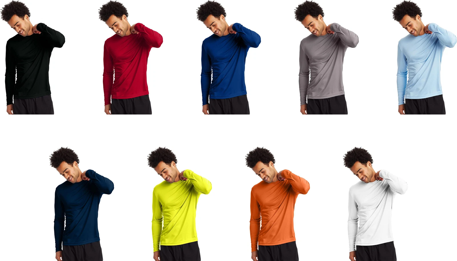 Hanes Sport Men's Cool Dri Long-Sleeve T-Shirt (2 Pack)
Opens in a new window or tab