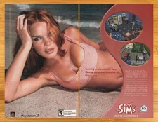 2000 The Sims PS2 PC Print Ad/Poster Authentic Official Video Game Promo Art
