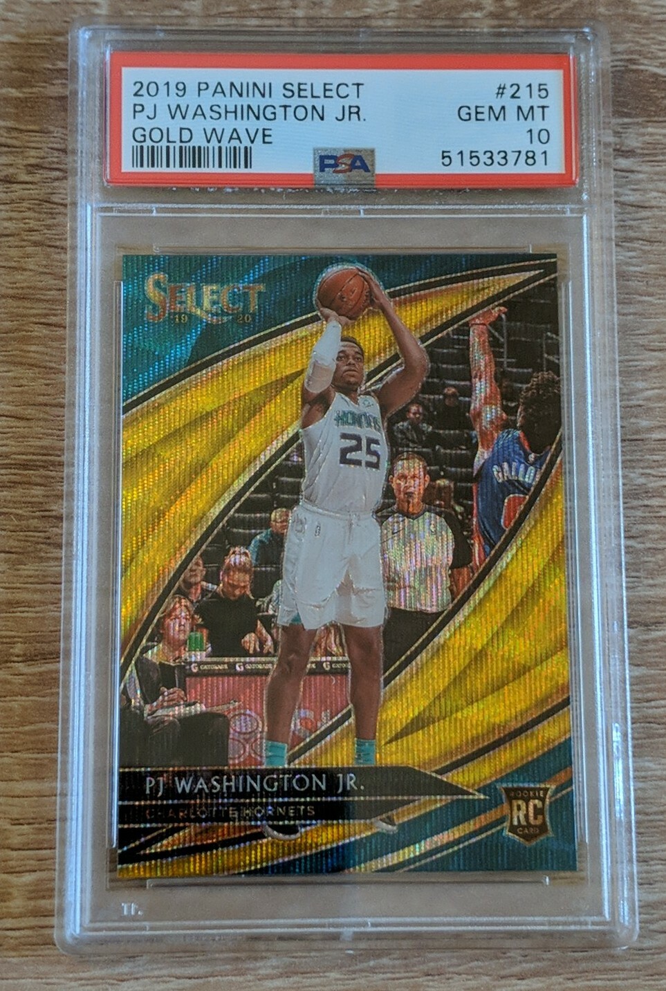 2019-20 Select Courtside Gold Wave PJ Washington Jr. ROOKIE RC #215 PSA 10