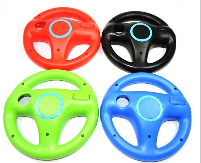 4x Nintendo Wii Lenkrad Blau,Rot,Grün Schwarz, Mario Kart Controller Zubehör