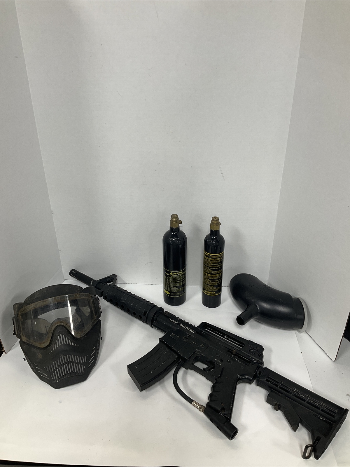 JT Tactical Paintball Gun Marker M16 style Black w Adjustable Stock eBay