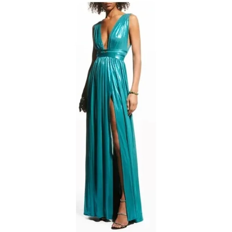 Teal metallic clearance dress
