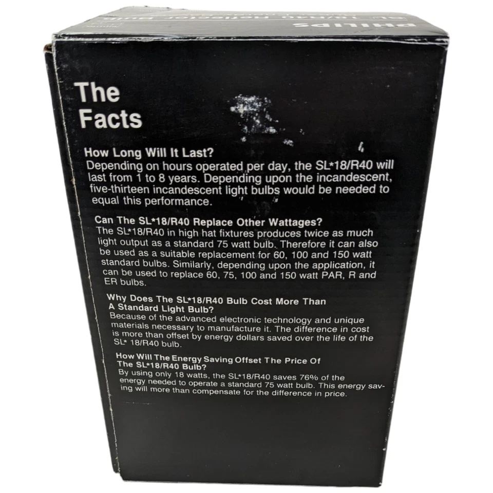 Philips Reflector Lamp Light Bulb  SL 18/R40 Fluorescent 23-Watt  23W 120V - Image 3 of 4