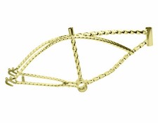 Cuadro Lowrider trenzado dorado para bicicleta 20. pieza bicicleta, piezas bicicleta.