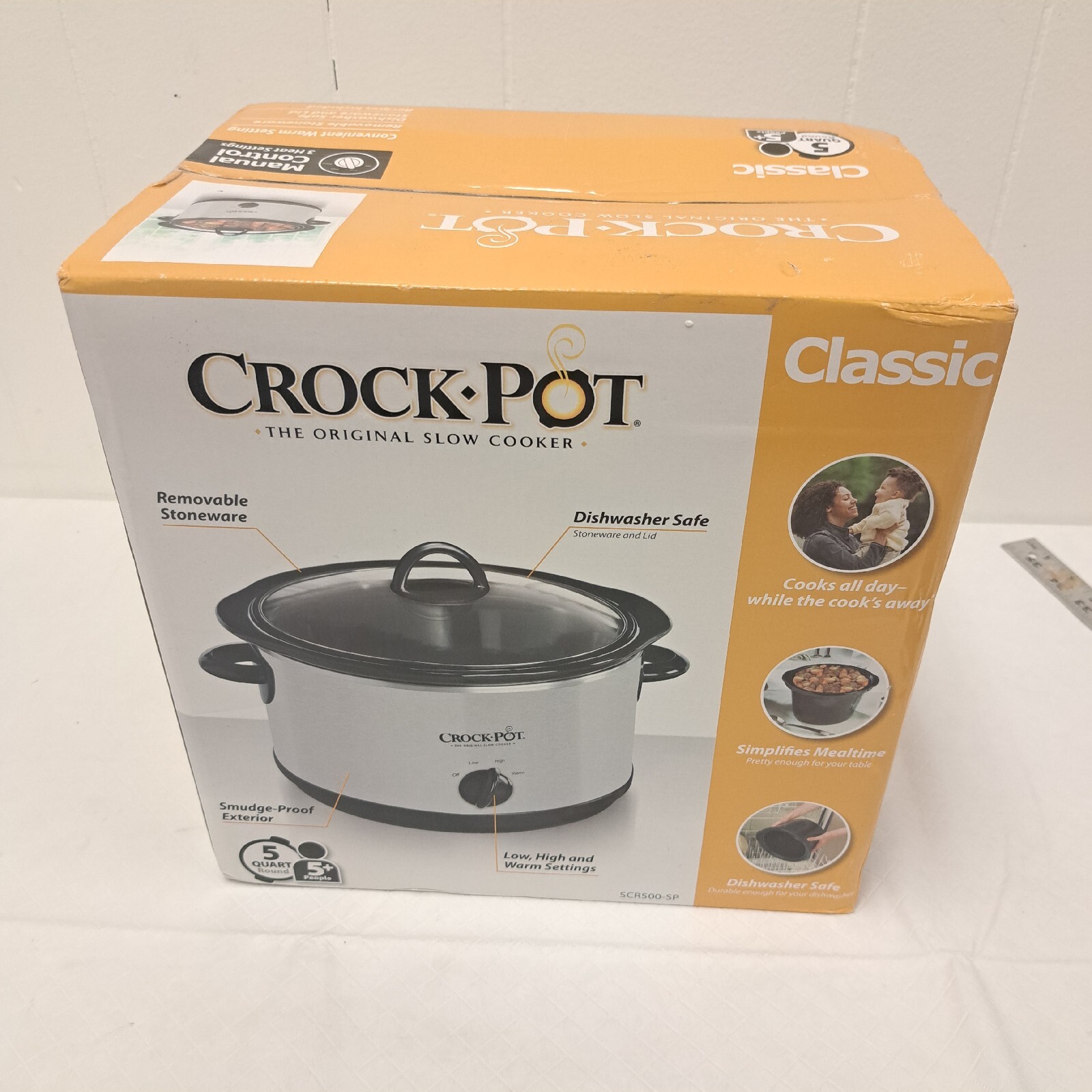 Crock-Pot Classic 5-Quart Convenient Warm Setting Original Slow Stoneware Cooker