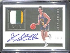 2016-17 Panini Noir Basketball Relic Autograph #37John Stockton No 18 of 40