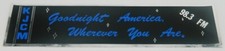 Midnight Caller TV Series Goodnight America Wherever You Are Foil Bumper Sticker