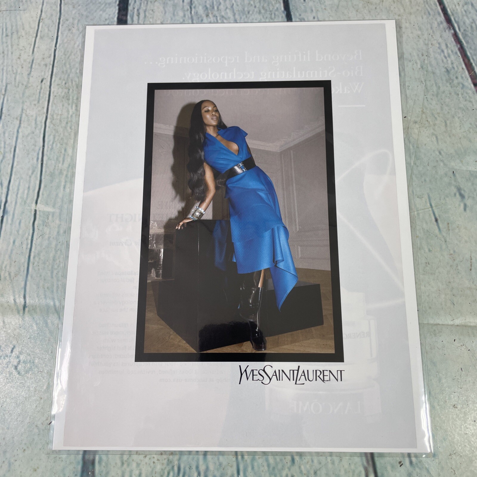 Abito Sexy Lady Gambe 2008 Yves Saint Laurent Stampa Pubblicità Poster Pagina Rivista Arte