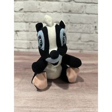 Disney Beanie Plush- Flower the Skunk 6  From Bambi Collection