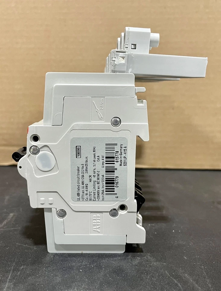 ABB PL701UP-K15 1 POLE 15 AMP 480VAC K Curve Mini Circuit Breaker - Image 3 of 4