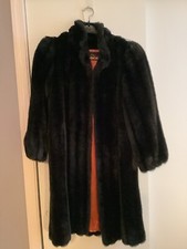 Vintage Jordache Faux Fur Coat Mink Long Trench Women’s