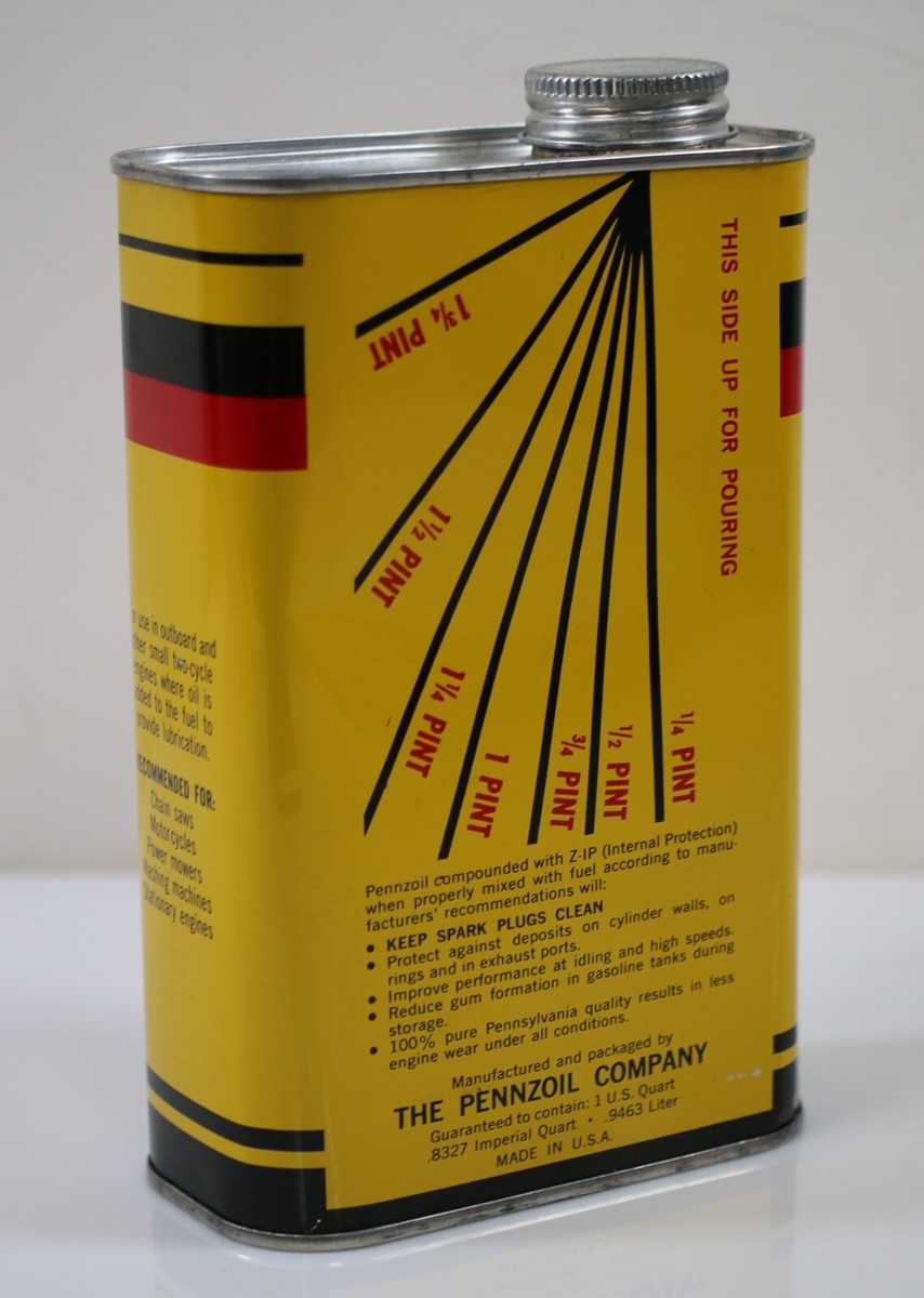 RARE Vintage Pennzoil Outboard Motor Oil One Quart (FULL CAN