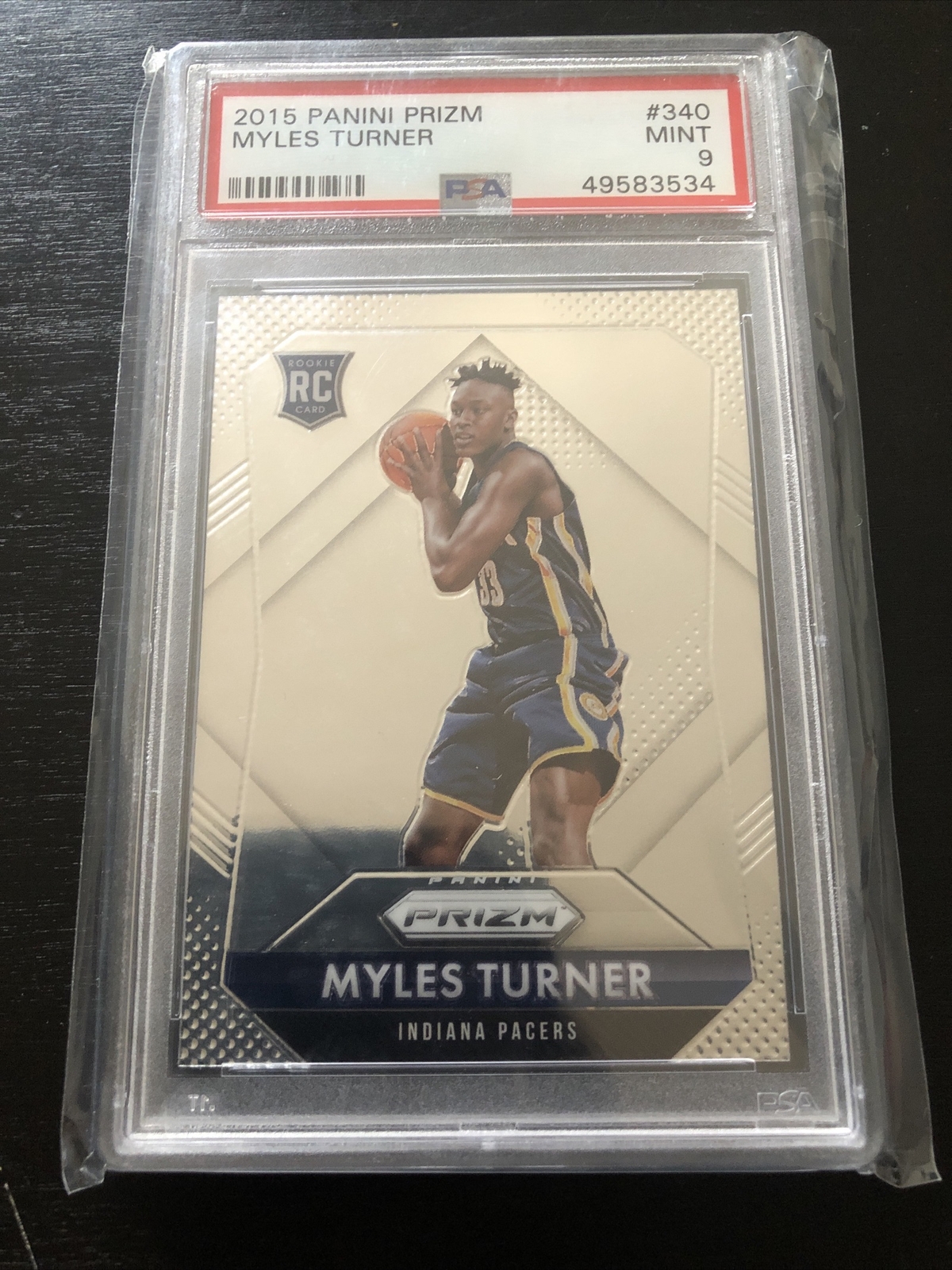 2015-16 Panini Prizm Myles Turner #340 RC PSA 9