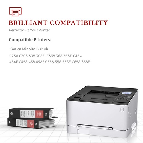 Tóner compatible 4 piezas para Konica Minolta C458 C558 TN514K TN514Y TN514C TN514M - Imagen 2 de 6