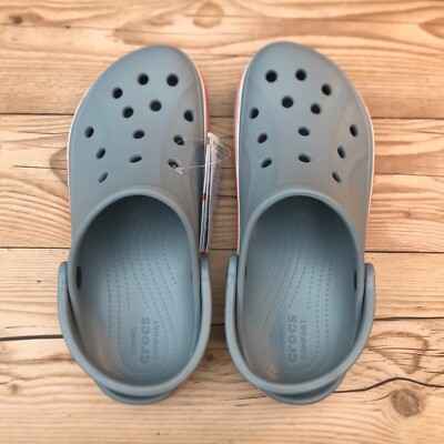 New* Crocs Bayaband Clog Blue Grey/Orange Select-a-Size | eBay