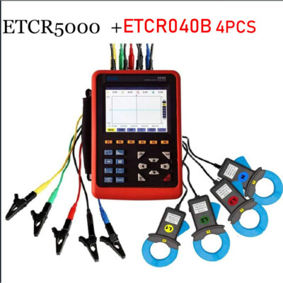 3 Phase Power Quality Analyzer Power Energy Analyzer ETCR5000 4PCS ETCR040B