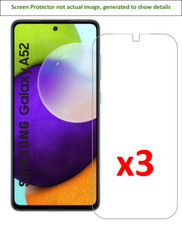 3x Samsung Galaxy A52 5G Screen Protector w/ cloth