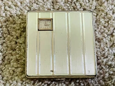 Old Vtg 1950's ILLINIOS WATCH CO Make-up Compact Watch Combination W/Engraving