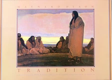 Maynard Dixon Tradition Western Native American 1984 Poster 20 x 27